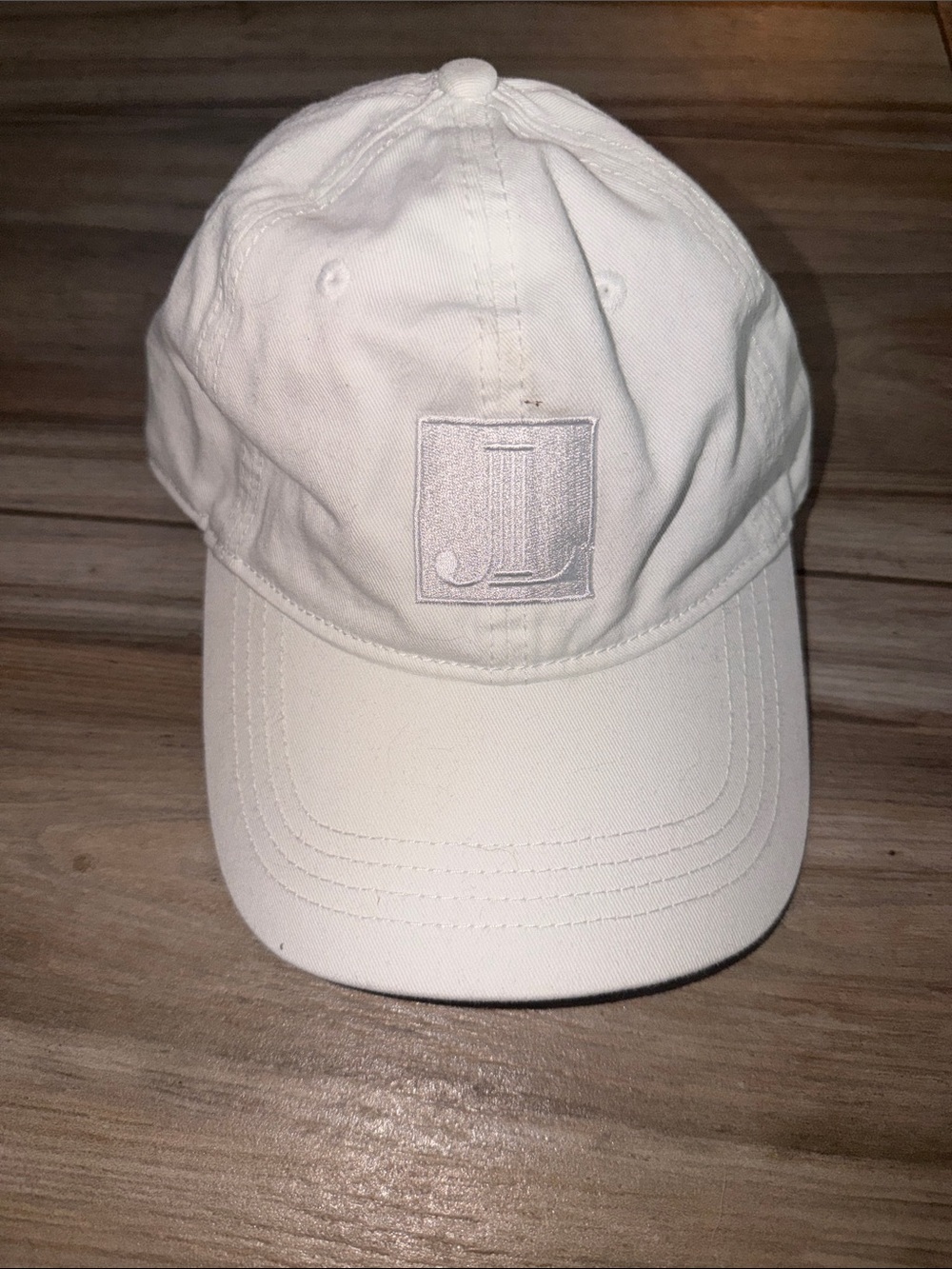 White Baseball Cap with Embroidered Logo - Junior League NWOT